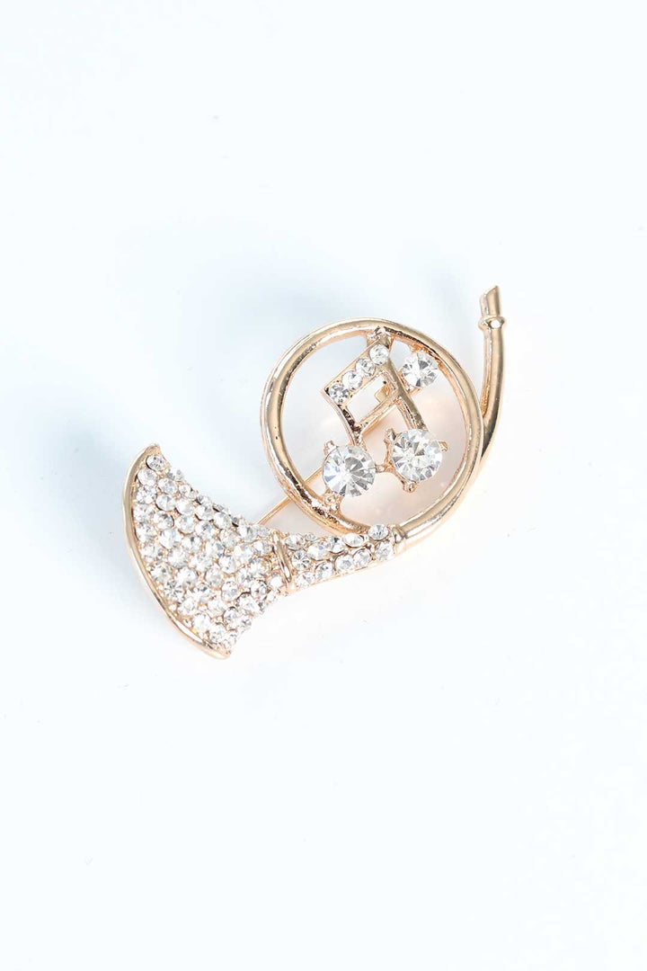 EBJ Metal Brooch with Zircon Stone - Cento