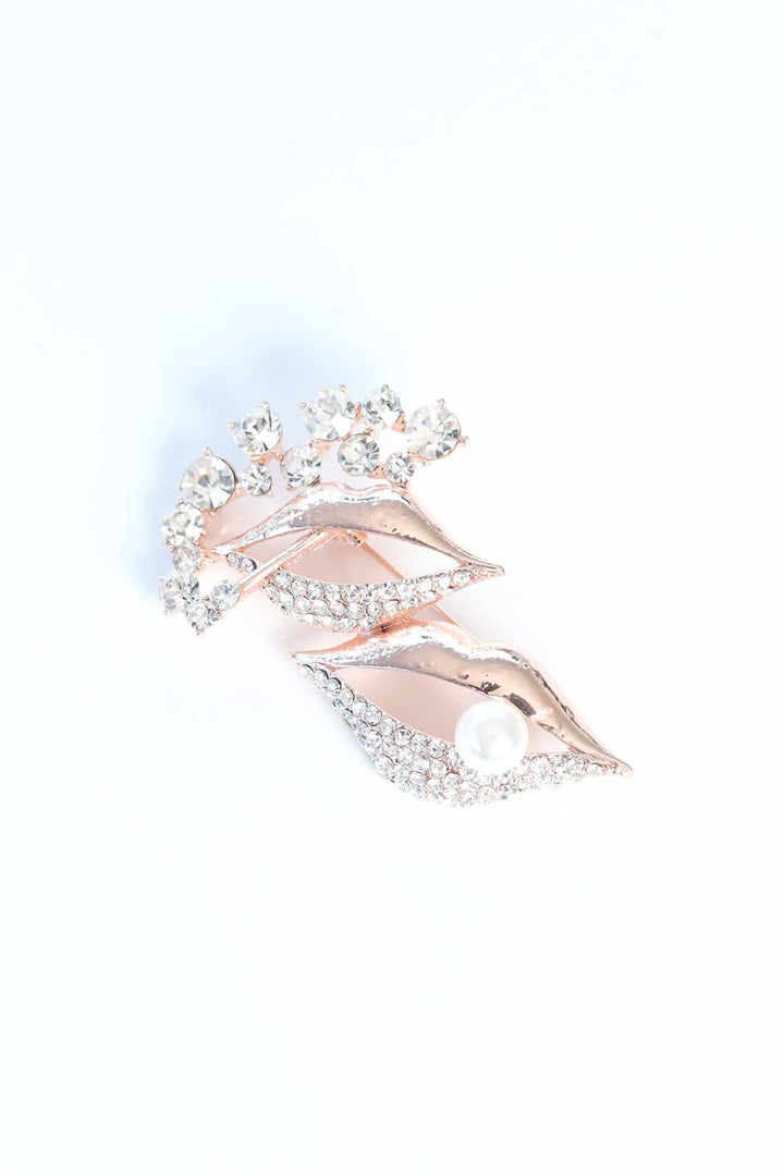 EBJ Metal Brooch with Zircon Stone - Aspen Hill