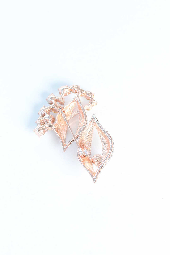 EBJ Metal Brooch with Zircon Stone - Aspen Hill