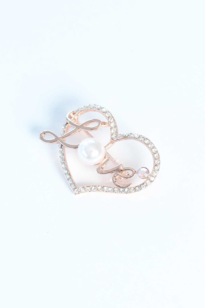EBJ Metal Brooch with Zircon Stone - Joplin
