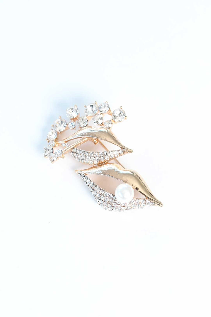 EBJ Metal Brooch with Zircon Stone - Lake Elsinore