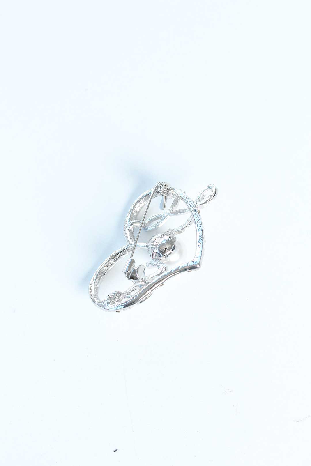 EBJ Metal Brooch with Zircon Stone - Arlington Heights
