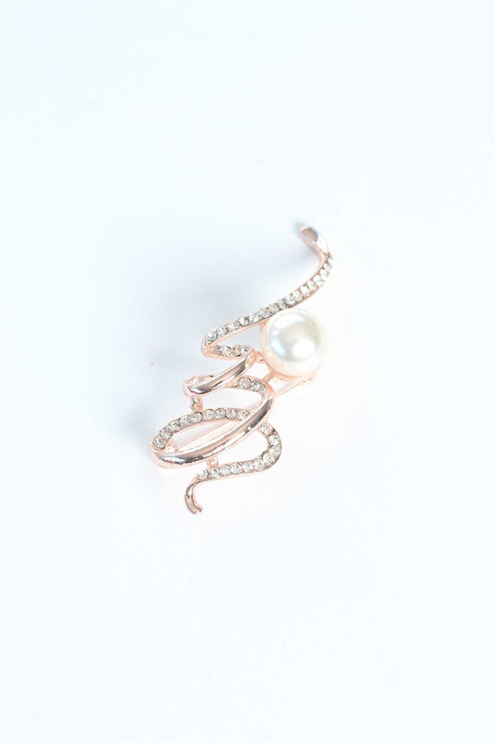 EBJ Metal Brooch with Zircon Stone - Peoria