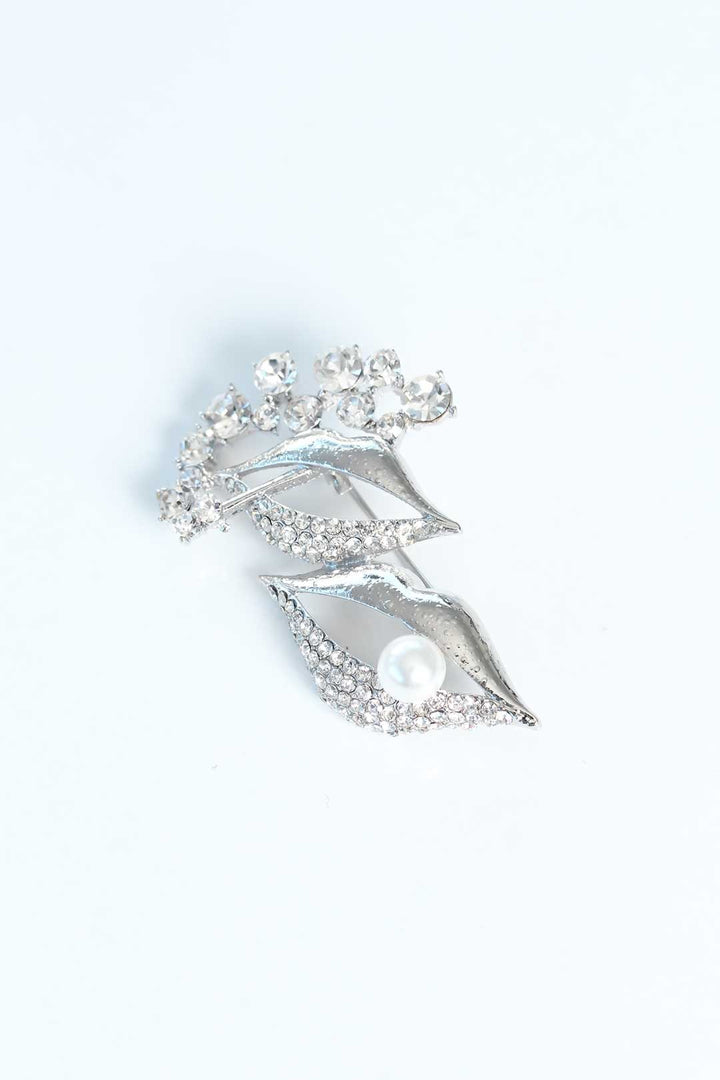 EBJ Metal Brooch with Zircon Stone - Portimão