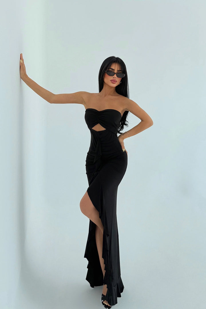 EYY Women Siyah Lila Elbise - Bolton