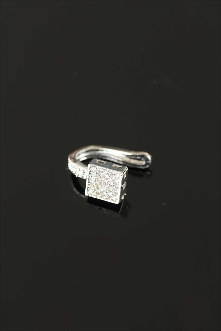 EBJ Stone Silver Color Metal Inlaid Cartilage Earring - Collierville