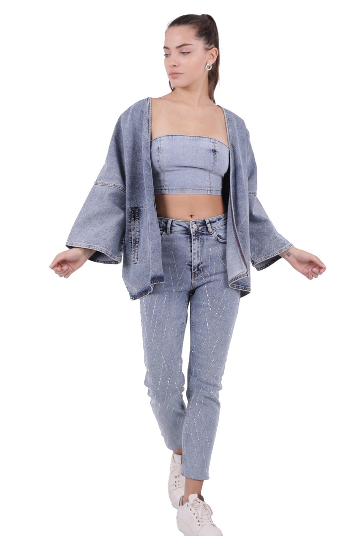 XLJ Denim Kimono Mixed - Smyrna