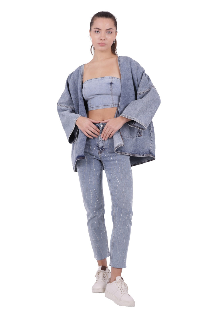 XLJ Denim Kimono Mixed - Smyrna