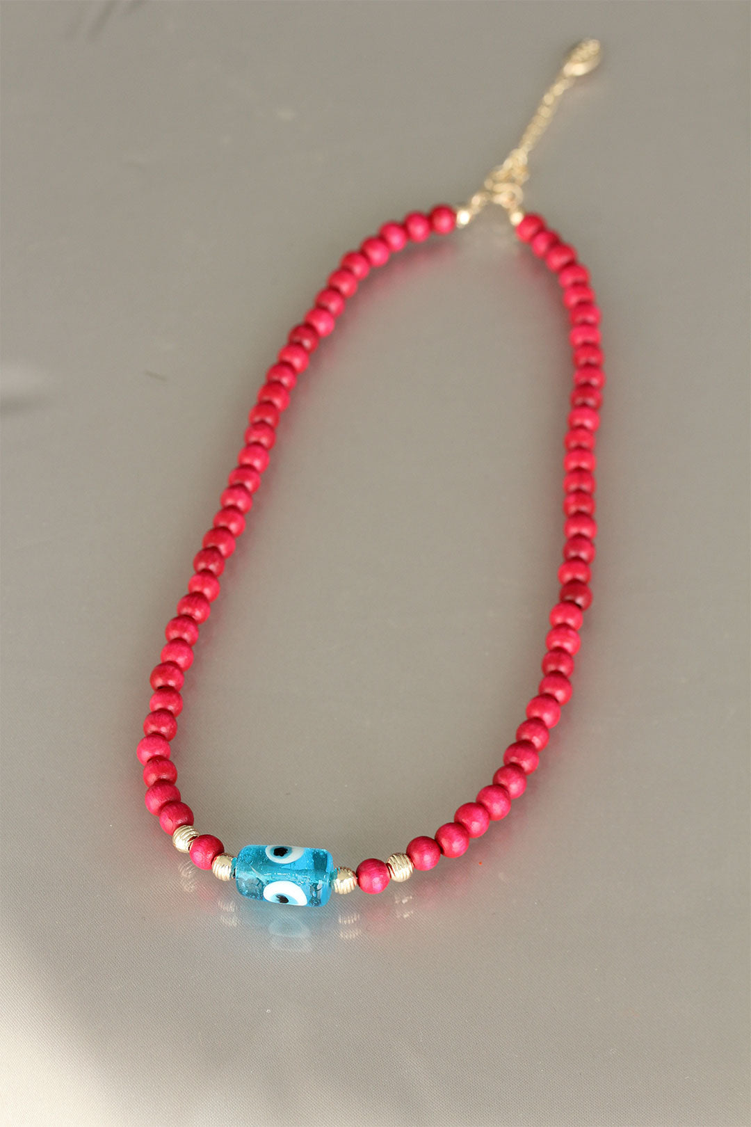 EBJ Pink Color Wooden Beaded Women's Necklace - Weinheim