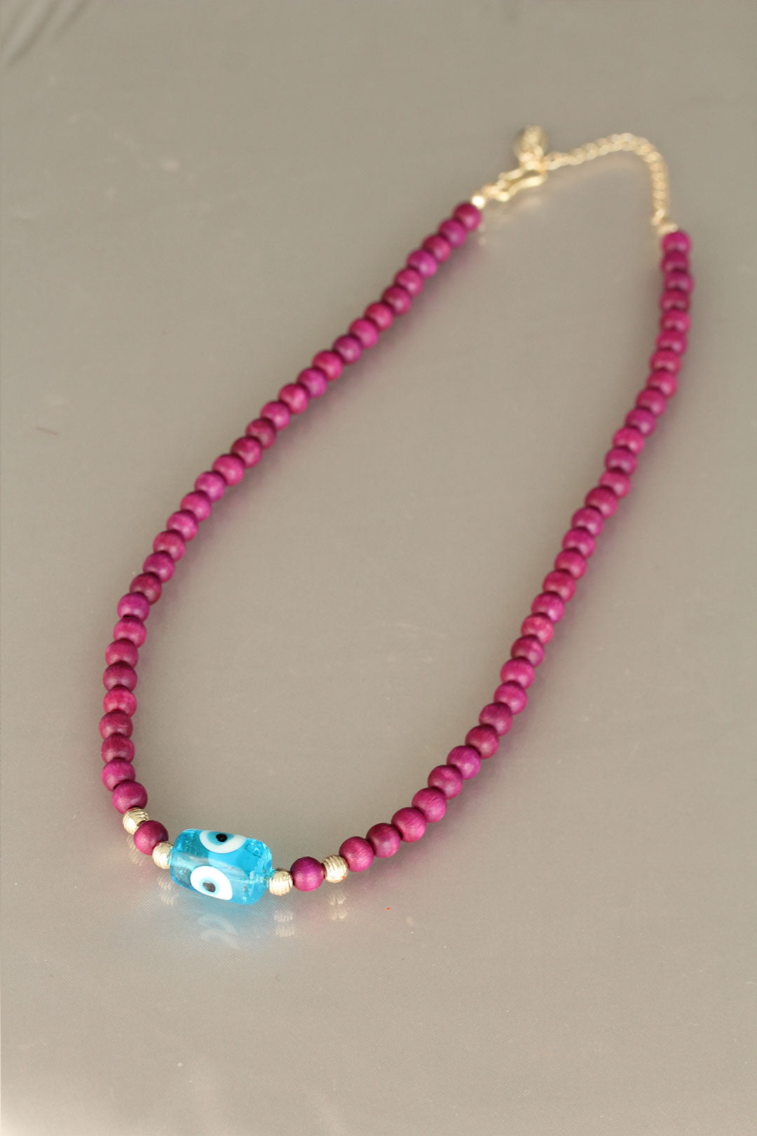 EBJ Cherry Wood Beaded Woman Necklace - Senigallia