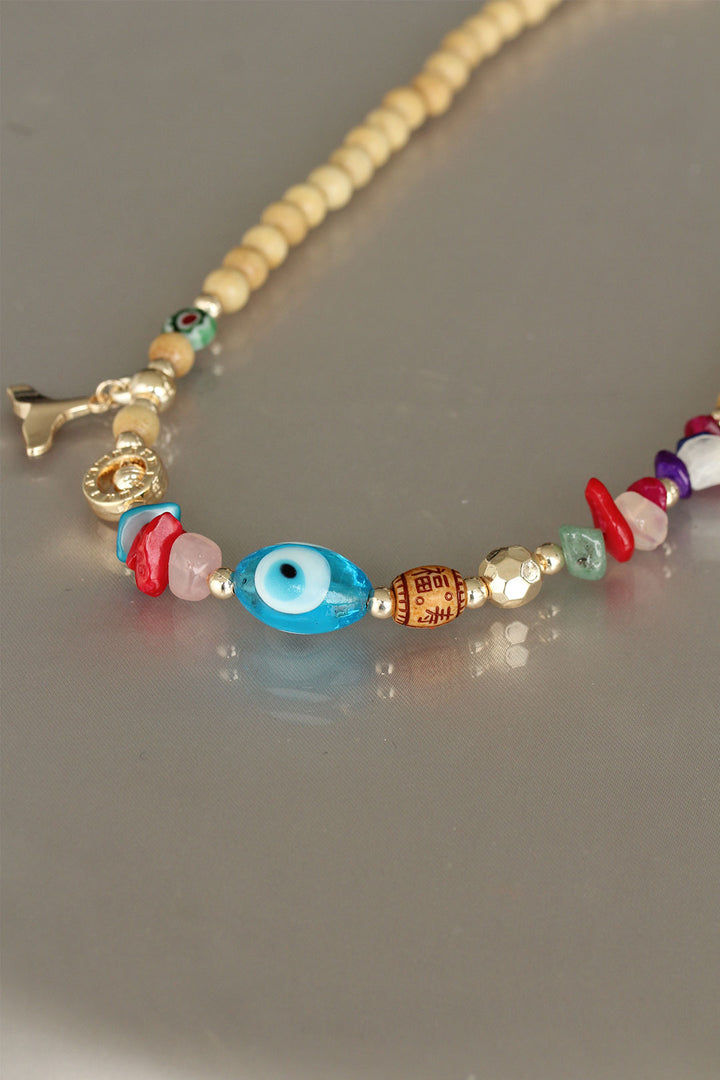 EBJ Wooden Beaded Woman Necklace - Almelo