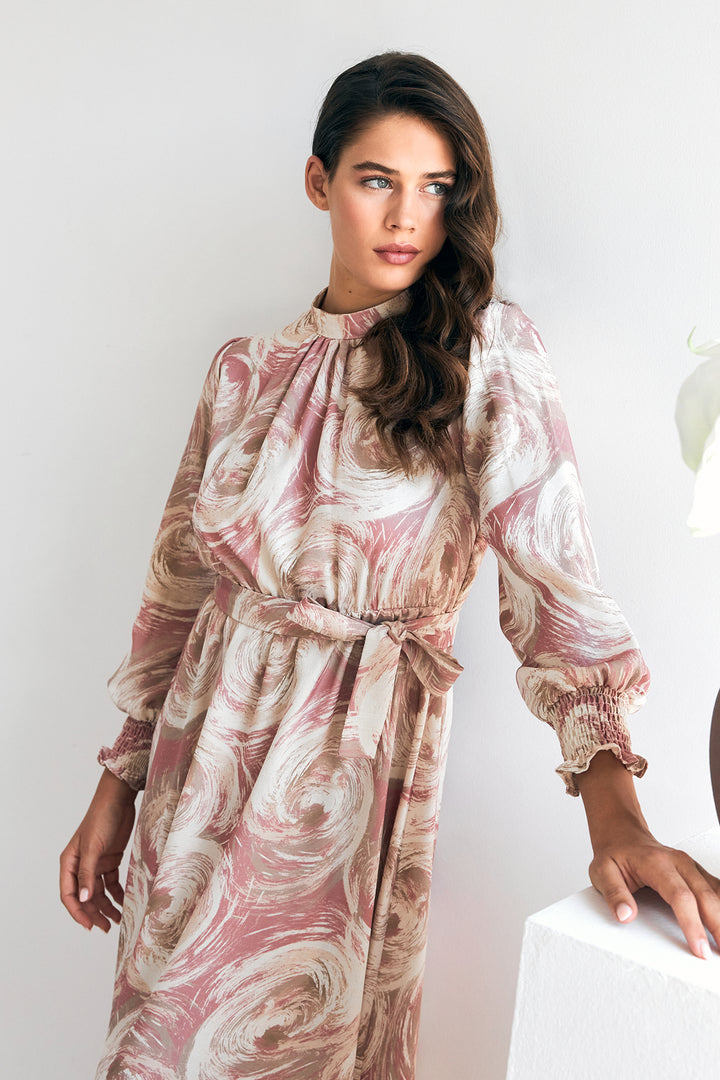 ZRF Women Rabella Patterned Dress - Rose Pink - Tehuacán