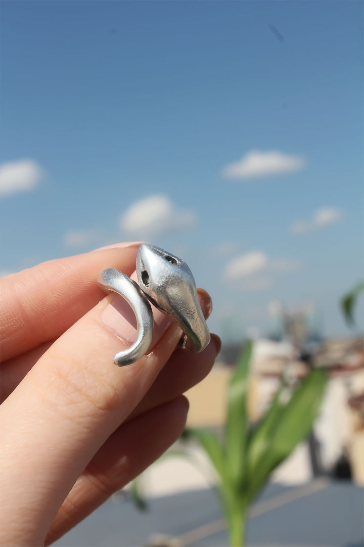 EBJ Adjustable Antique Ring with Metal Snake Figure - Tampa