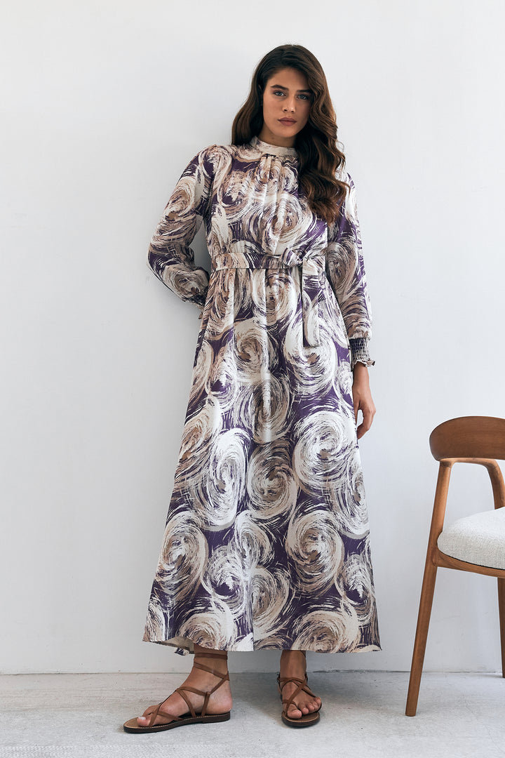 ZRF Women Rabella Patterned Dress - Purple - Ewing