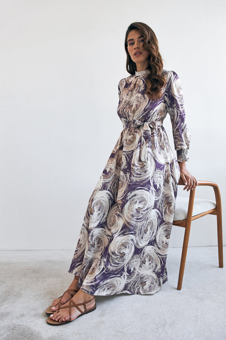 ZRF Women Rabella Patterned Dress - Purple - Ewing