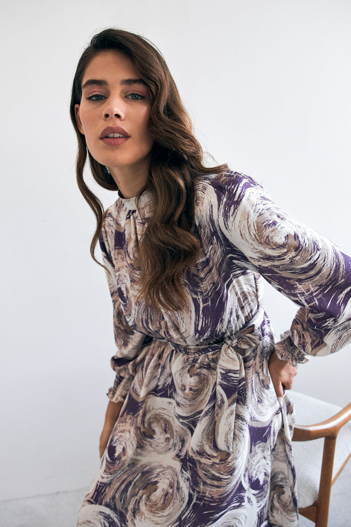 ZRF Women Rabella Patterned Dress - Purple - Ewing