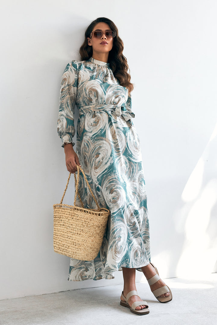 ZRF Women Rabella Patterned Dress - Mint - Plainfield