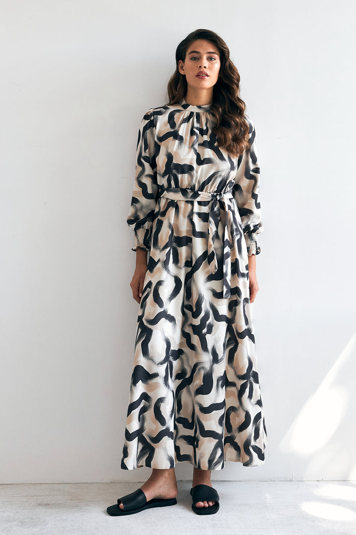 ZRF Women Soft Patterned Dress - Black - Hicksville
