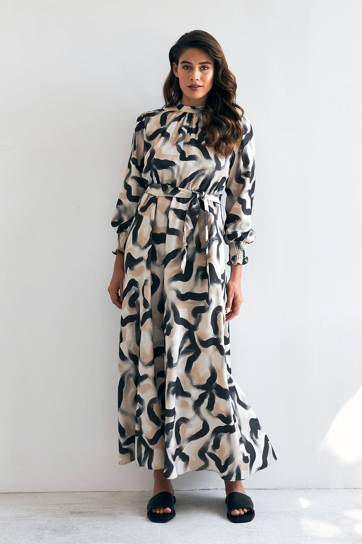 ZRF Women Soft Patterned Dress - Black - Hicksville