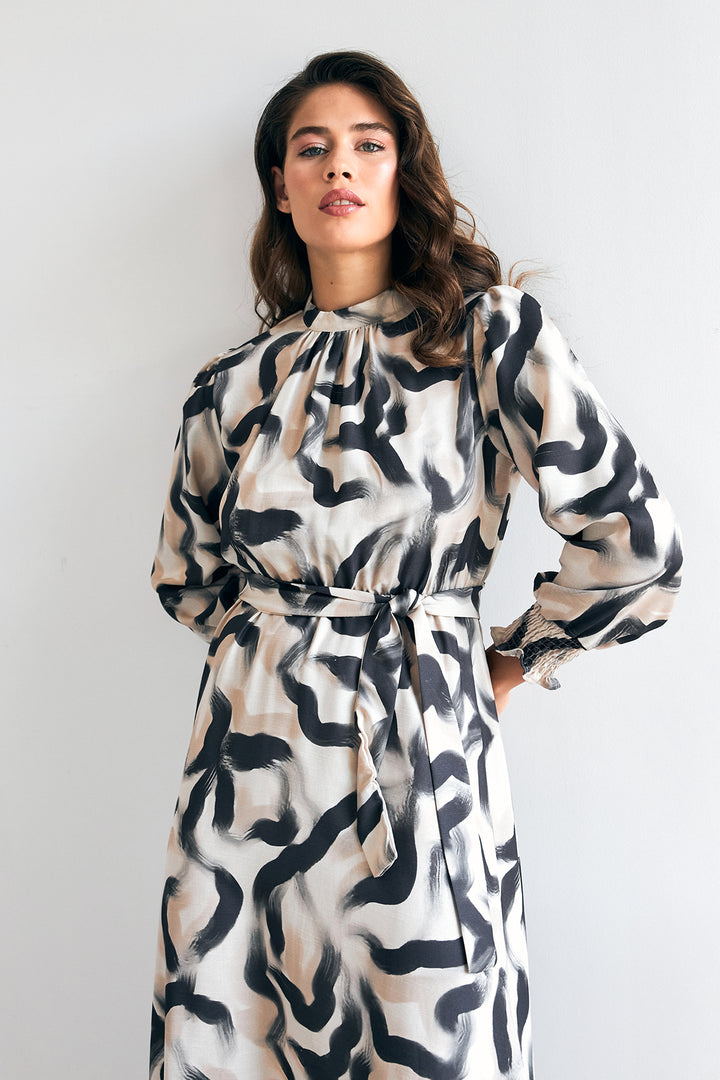ZRF Women Soft Patterned Dress - Black - Hicksville