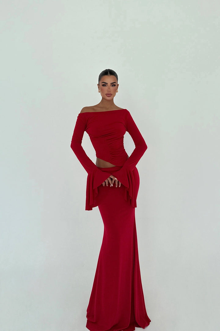 EYY Women Kırmızı Etek Takımı - Odesa