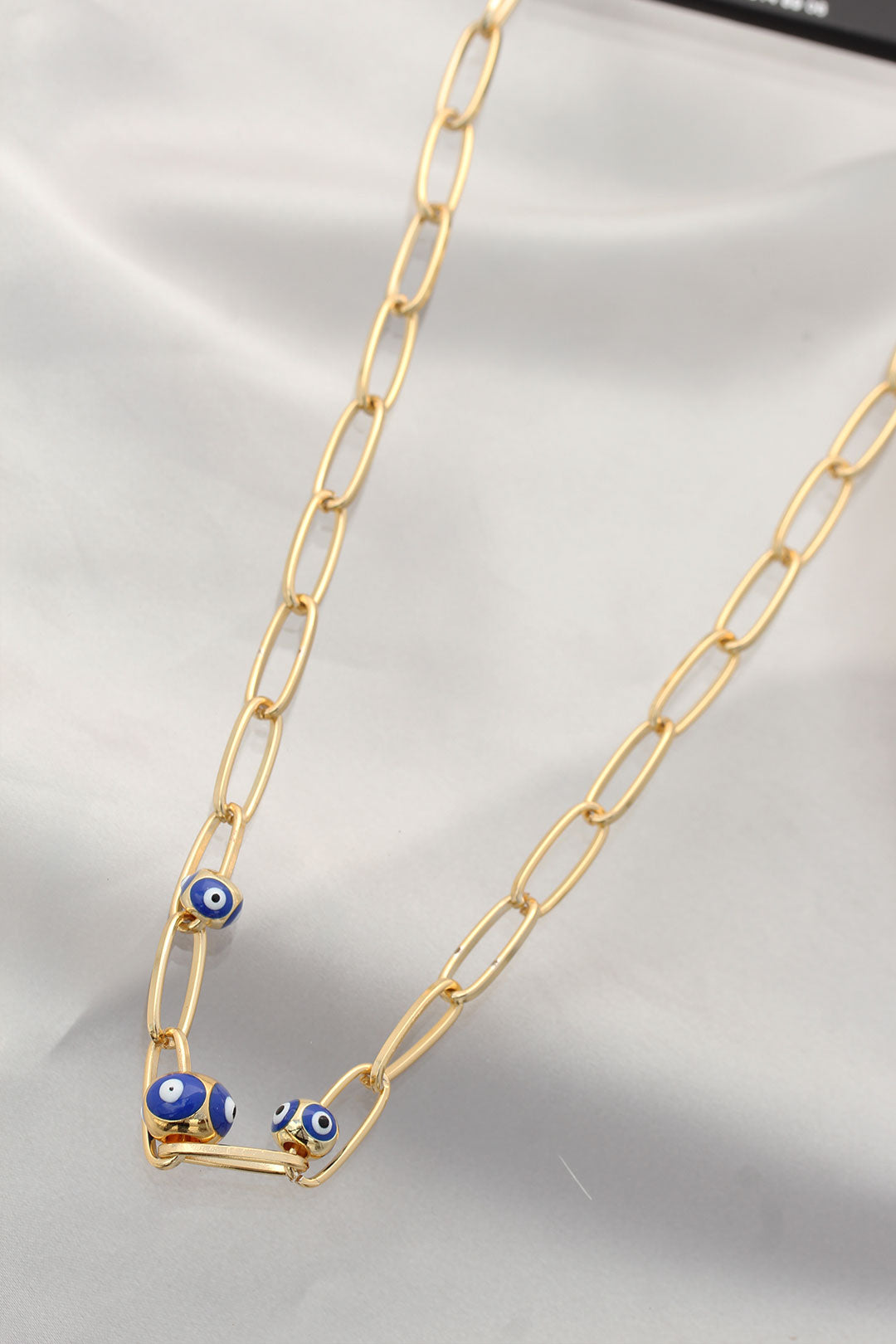 EBJ Gold Chain Necklace with Multiple Evil Eye Bead Designs - Royal Oak
