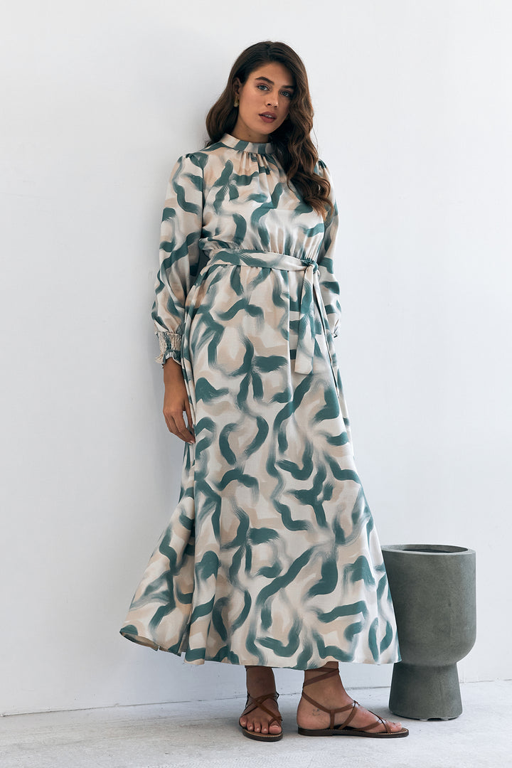 ZRF Women Soft Patterned Dress - Mint - Versailles