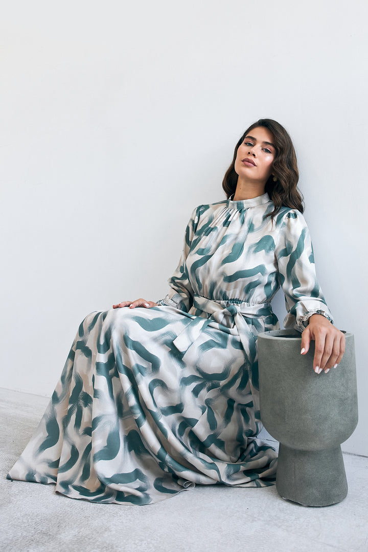 ZRF Women Soft Patterned Dress - Mint - Versailles