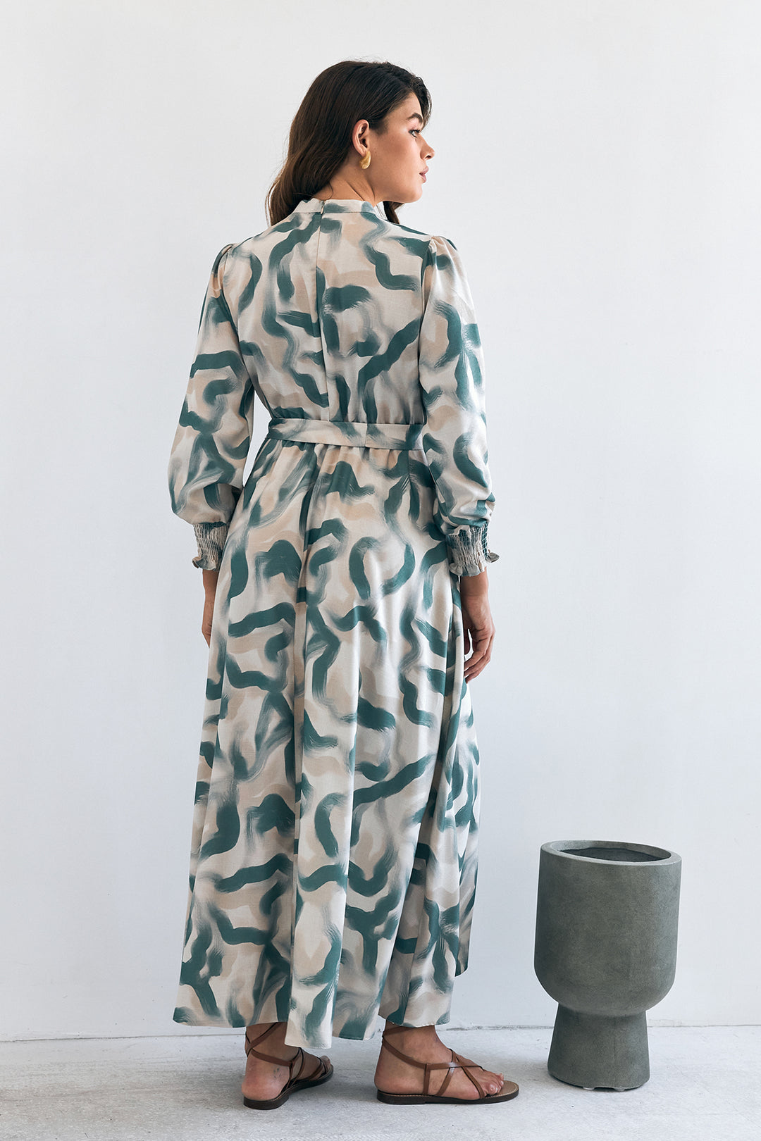 ZRF Women Soft Patterned Dress - Mint - Versailles