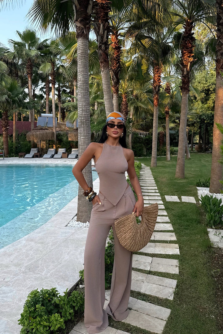 EYY Women Kahverengi Pantolon Takımı - Palaiseau