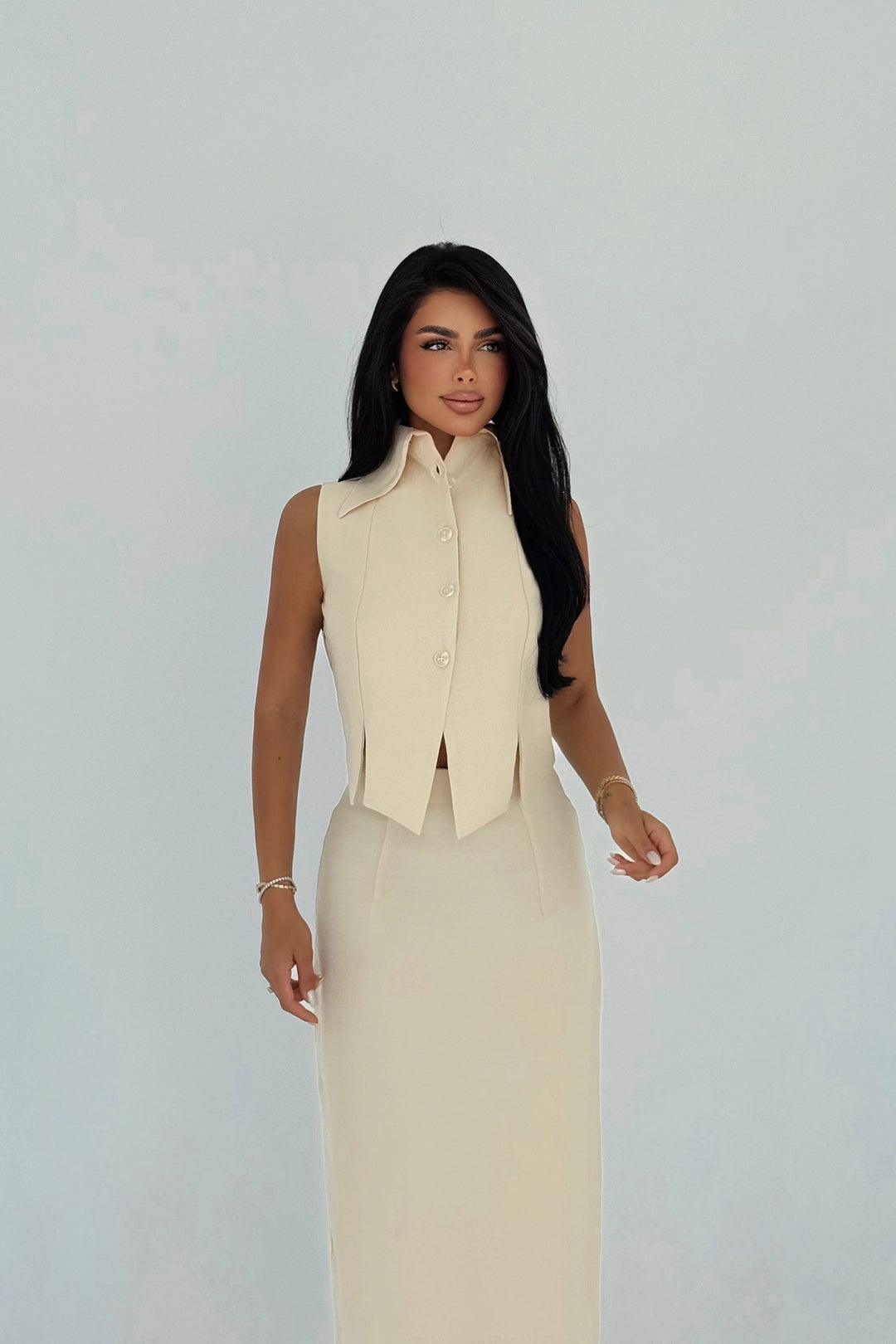 EYY Women Beige Regium Two Piece Set - Pervomaisk