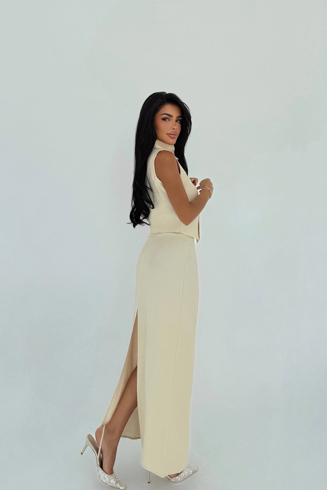 EYY Women Beige Regium Two Piece Set - Pervomaisk