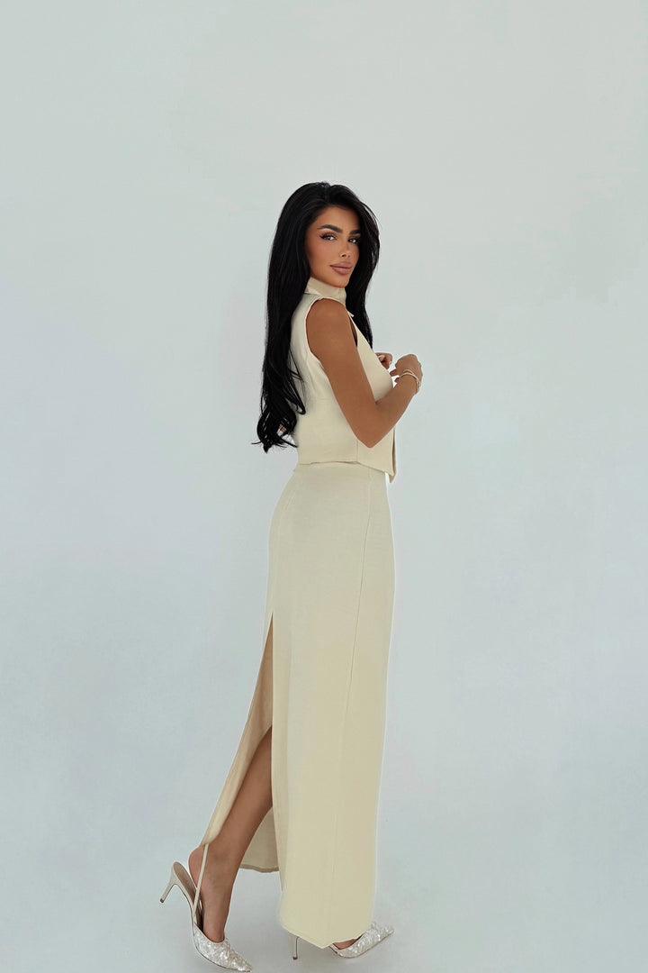 EYY Women Beige Regium Two Piece Set - Pervomaisk