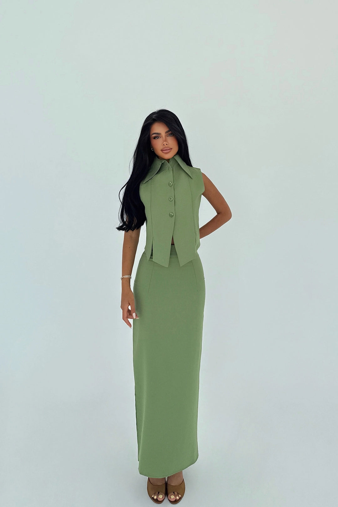 EYY Women Green Regium Two Piece Set - Basel