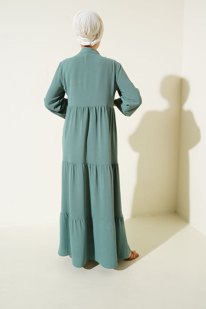 BGD Women Necklace Tied Hijab Dress - D. Mint - Zaandam