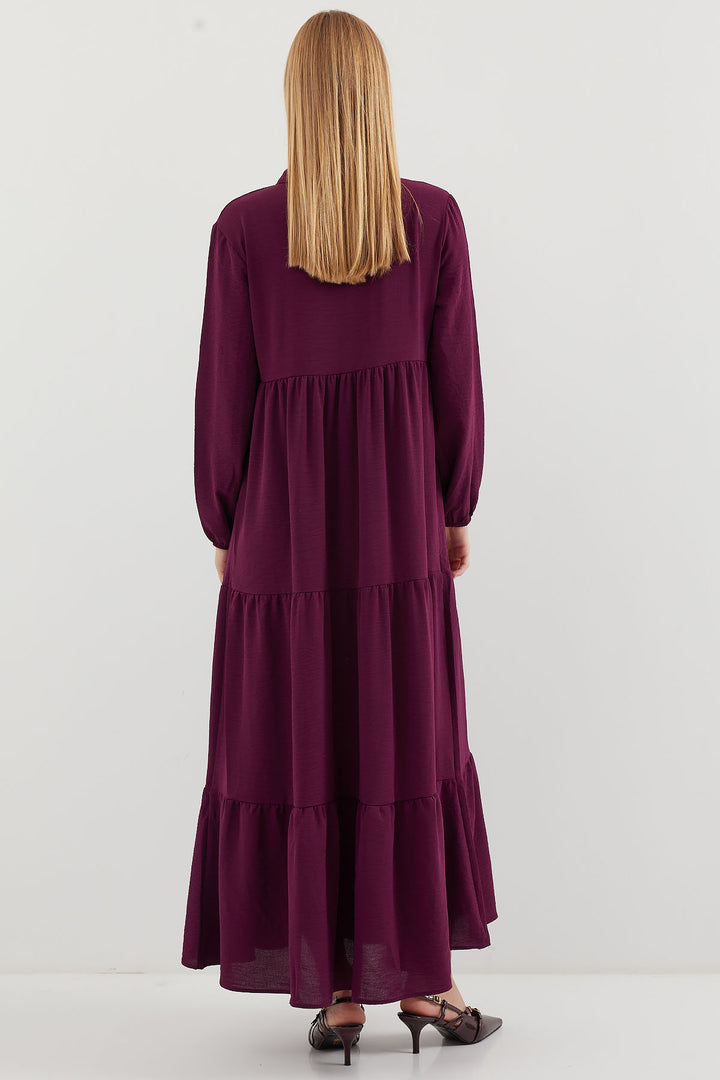 BGD Women Necklace Tied Hijab Dress - Purple - Salt Lake City