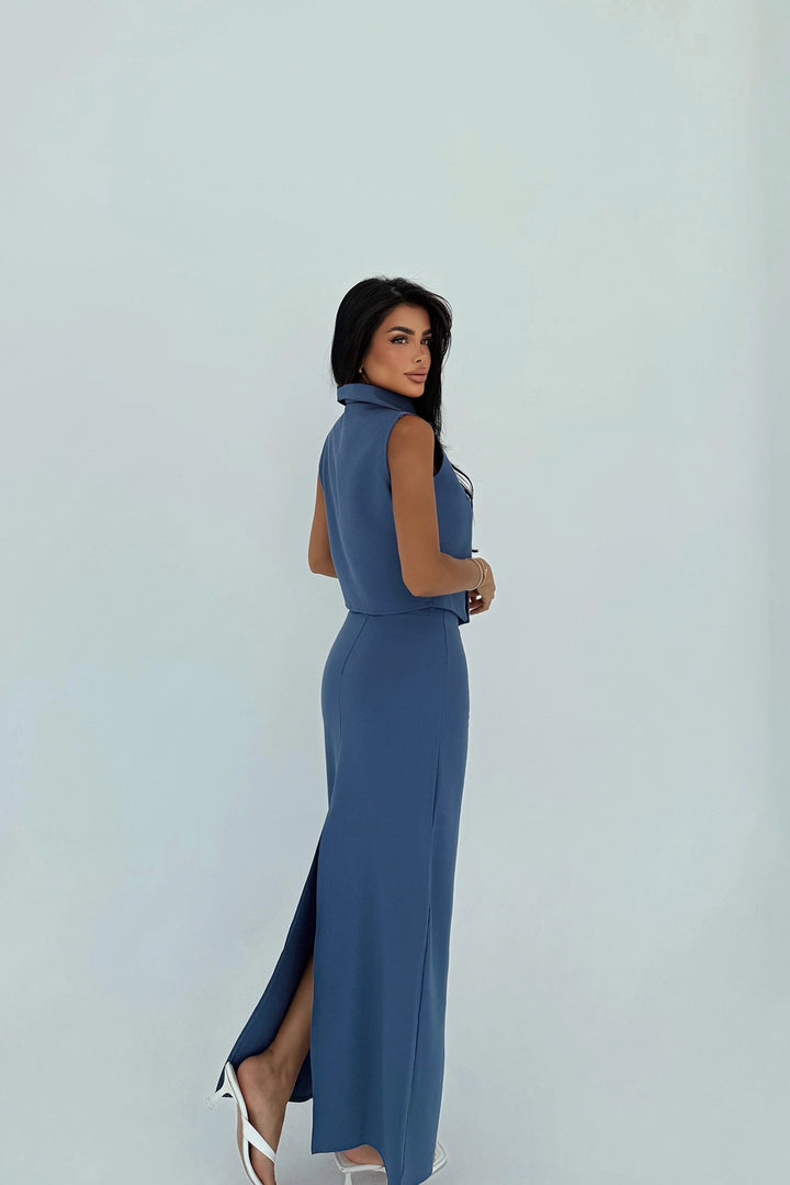 EYY Women Navy Blue Regium Two Piece Suit - Kissimmee