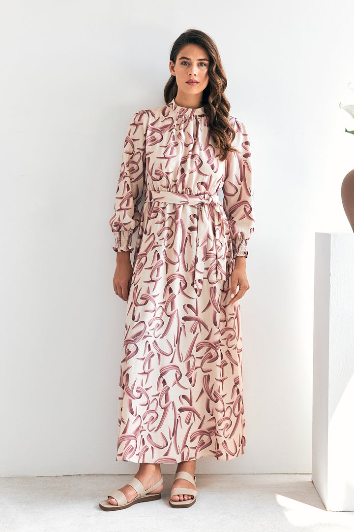 ZRF Women Wind Patterned Dress - Rose Pink - Brunswick