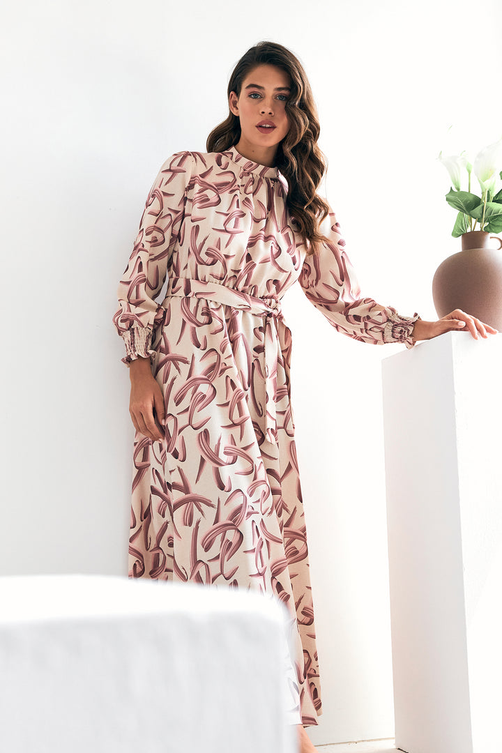 ZRF Women Wind Patterned Dress - Rose Pink - Brunswick