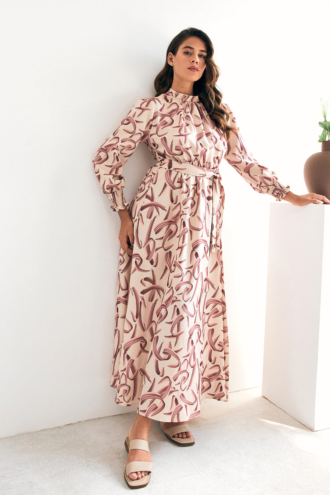 ZRF Women Wind Patterned Dress - Rose Pink - Brunswick
