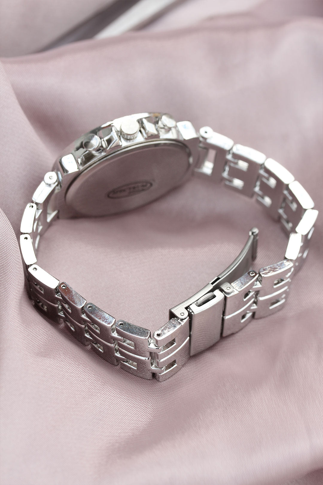 EBJ Women's Watch with Silver Metal Strap, Zircon Stone Case Design - Tala