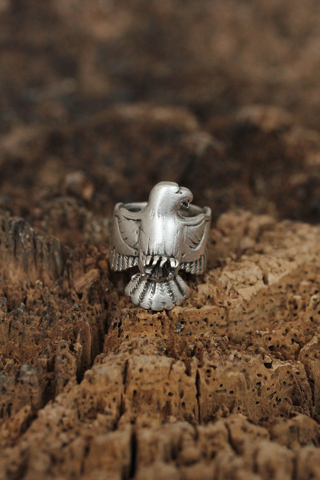 EBJ Adjustable Falcon Designed Men's Ring - East Ham