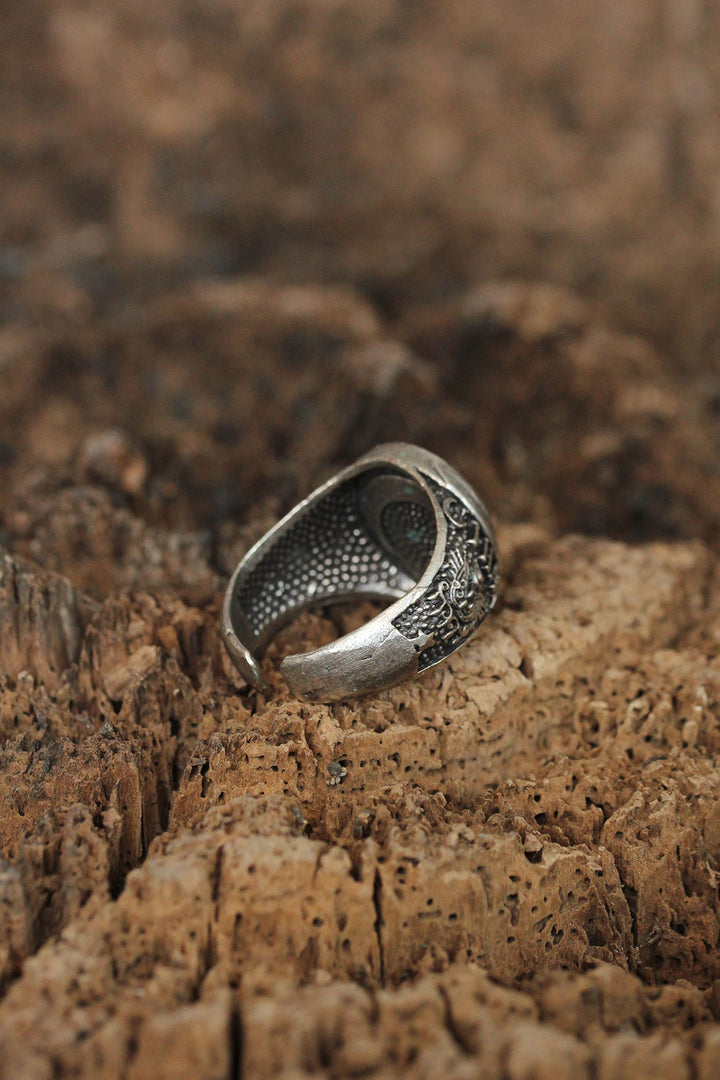 EBJ Adjustable Tughra Design Cihan Inscribed Men's Ring - Pleasant Grove