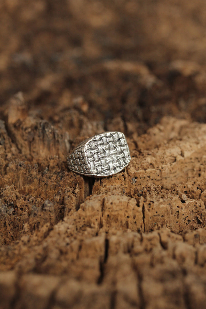EBJ Adjustable Patterned Men's Ring - Kortrijk