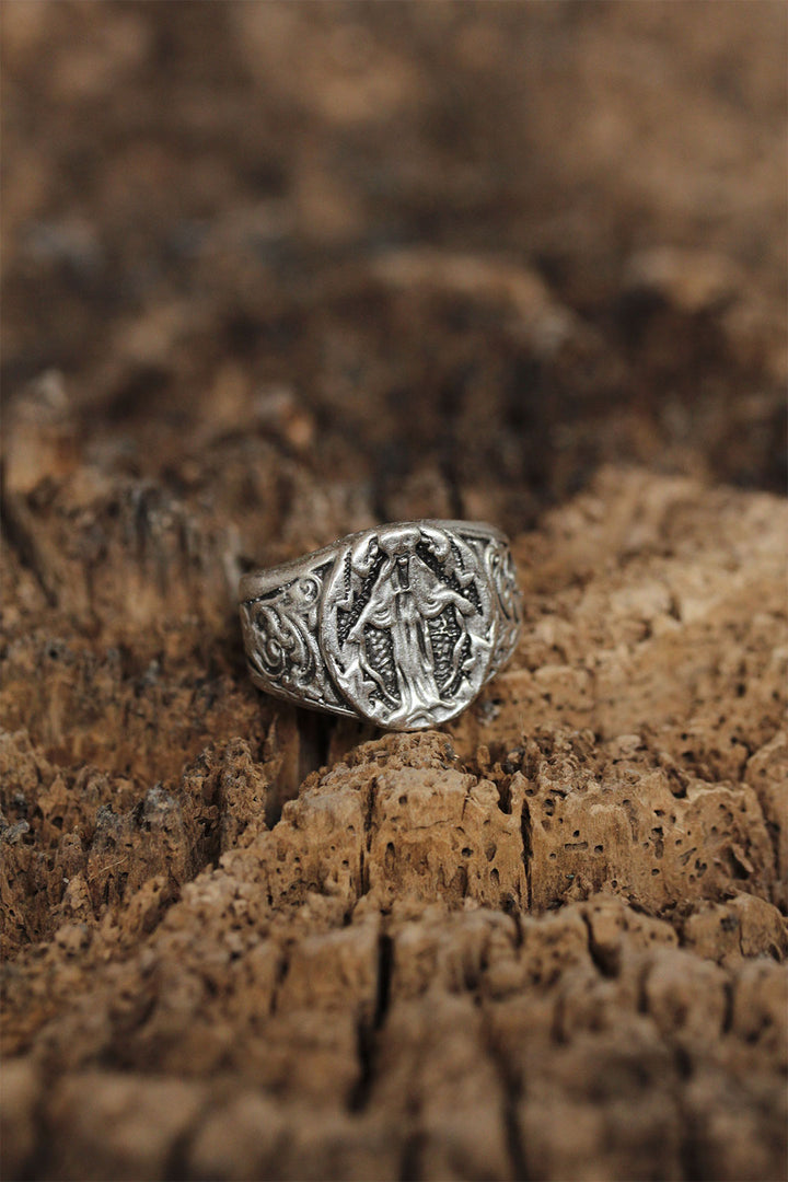 EBJ Adjustable Goat Head Designed Men's Ring - Plainfield