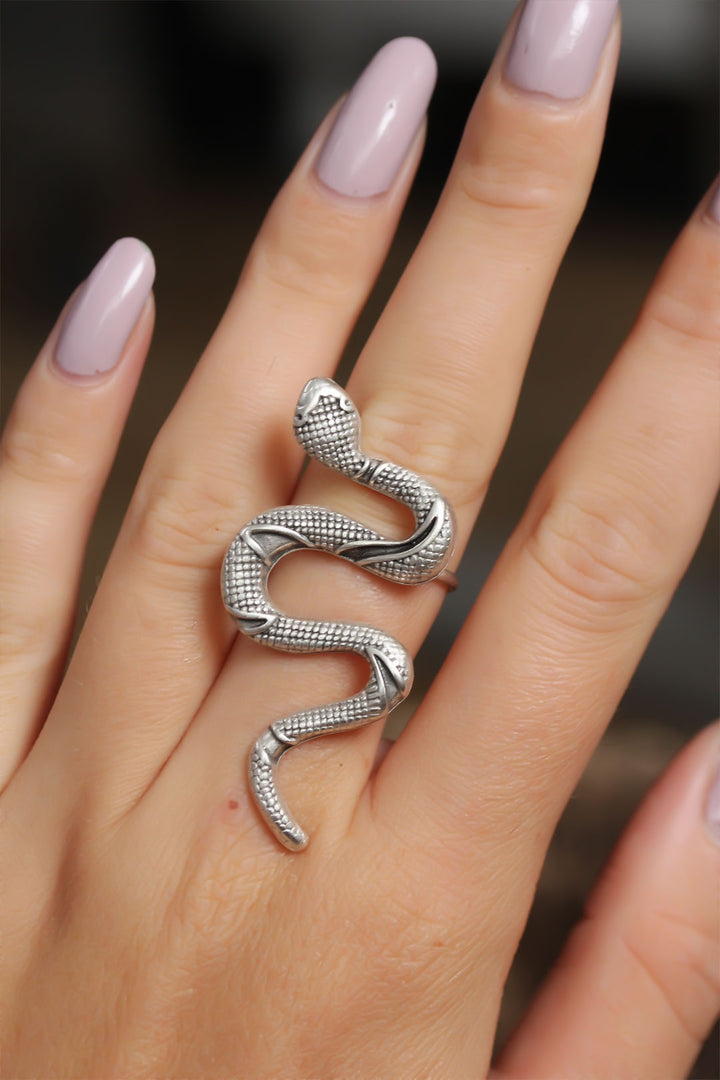 EBJ Adjustable Women's Ring with Authentic Snake Design - Orangetown