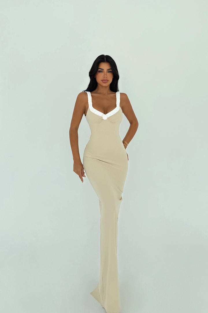 EYY Women Beige Cordelia Long Dress - Bielefeld