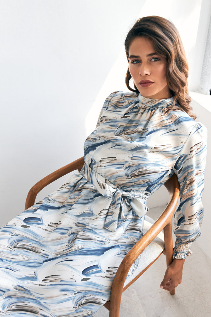 ZRF Women Aura Patterned Dress - Indigo - Ternopil