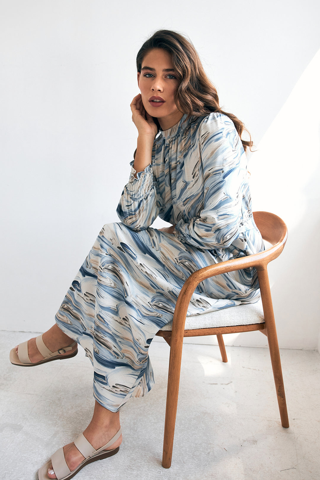 ZRF Women Aura Patterned Dress - Indigo - Ternopil