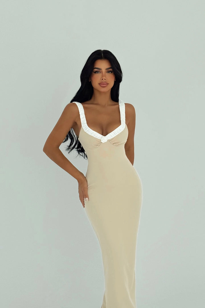 EYY Women Beige Cordelia Long Dress - Bielefeld